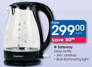 Safeway 360 Degree Cordless Glass Kettle-Each