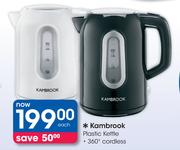 Kambrook 360 Degree Cordless Plastic Kettle-Each