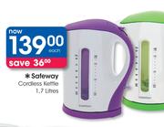 Safeway 1.7ltr Cordless Kettle-Each