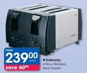 Safeway 4-Slice Stainless Steel Toaster-Each
