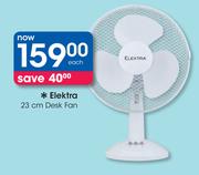 Elektra 23cm Desk Fan