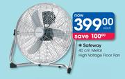 Safeway 40cm Metal High Voltage Floor Fan