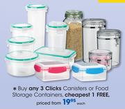 Clicks Canisters Or Food Storage Containers-Each