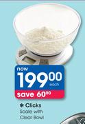 Clicks Scale With Clear Bowl-Each