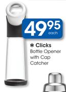 Clicks Bottle Opener With Cap Catcher-Each