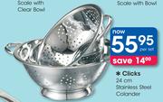 Clicks 24cm Stainless Steel Colander-Per Set
