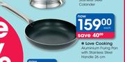 Love Cooking Aluminium Frying Pan With Stainless Steel Handle-26cm Each