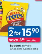 Beacon Jelly Tots Chocolate Coated-2x50g
