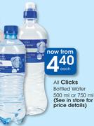 All Clicks Bottled Water-500/750ml Each