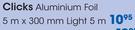Clicks Aluminium Foil 5m x 300mm Light 5m-Per Pack