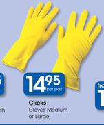Clicks Gloves Medium Or Large-Per Pack