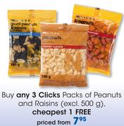Clicks Packs Of Peanuts And Raisins(Excl. 500g)