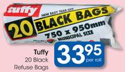 Tuffy 20 Black Refuse Bags-Per Roll