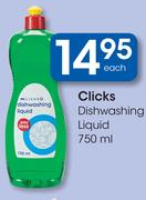 Clicks Dishwashing Liquid-750ml