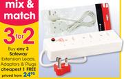 Safeway Extension Leads, Adaptors & Plugs