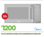 Midea 30L Silver Mirror Elec Microwave EM30SILVER 24-243