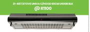 Univa C/Hood 60cm U600B BLK Stove 21-487
