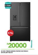 Hisense 575L Nett BLK SxS French Door Fridge H760FSB-WD 20-581