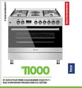 Ferre 4 Burner 3 Elec PLT + Elec Oven S/Steel Stove 90 x 60 F9S42E3.FDIDTLC.I 21-525