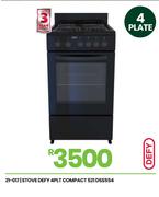 Defy 4 Plate Compact Stove 521 DSS554 21-017