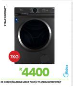 Midea 7Kg F/L Titanium W/Machine MF100W70/T 22-332