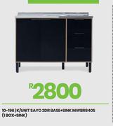 Sayo 2DR Base + Sink K/UnitMWBR840S (1 Box + Sink) 10-196