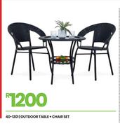 Outdoor Table + Chair Set 40-1201
