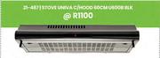 Univa 60cm Cookerhood U600B BLK