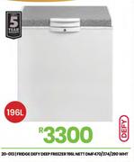 Defy 196Ltr Deep Freezer DMF470/374/290WHT