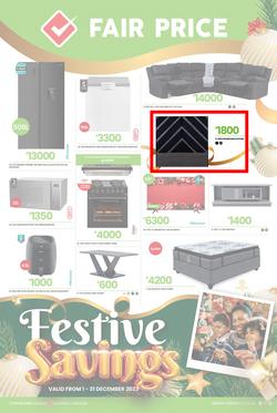 Fair Price : Festive Savings (01 December - 31 December 2023), page 1