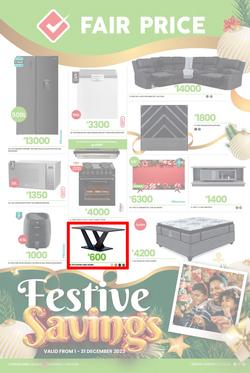 Fair Price : Festive Savings (01 December - 31 December 2023), page 1