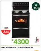 Univa 4Plate Stove + Utility Draw U116B