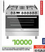Ferre 4 Gas Burner Stove(2 Elec Plt +Elec Oven) 90 x 60 F9S42E20FDIDTLC.I