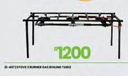 3 Burner Gas Boiling Table Stove 