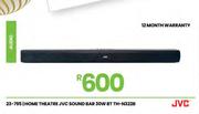 JVC 30W Home Theatre Sound Bar BT TH-N322B 23-795