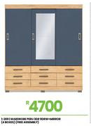 Peru 3DR 9DRAW + Mirror (4 Boxes) Wardrobe Free Assembly 1-269