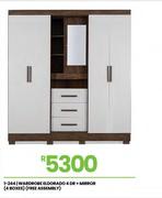 Eldorado 4DR + Mirror (4 Boxes) Wardrobe Free Assembly 1-244