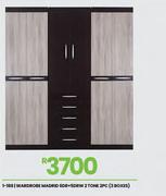 Madrid 6 DR + 5 DRW 2 Tone 2PC (3 Boxes) Wardrobe 1-188
