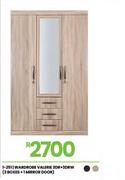 Valerie 3DR + 3DRW (3 Boxes + 1 Mirror Door) Wardrobe 1-251