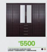 Valerie 6DR + 4DRW (3 Boxes + 1 Hardware Box + 2 Mirror Door) Wardrobe 1-242