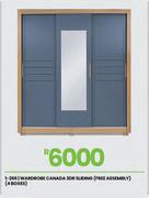 Canada 3DR Sliding (4 Boxes) Wardrobe Free Assembly 1-266