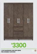Cuba 6DR + 2DRW (2 Boxes) Free Assembly Wardrobe 1-218