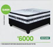 Restonic Meadow Deluxe Pillow Top 152 Queen Base Set 7-384