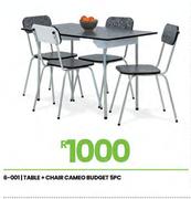 Cameo Budget 5 Pc Table + Chair 6-001