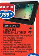 Dixon 7" 8GB Android 4.2.2 Tablet V8