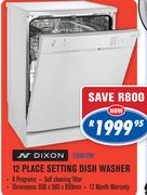 Dixon 12 Place Setting Dish Washer DDW12W
