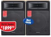 Dixon 15" DJ/PA Speakers(Pair) SDJ1501
