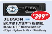 Jebson MP3/WMA Player with FM Radio,USB/SD Slots And Deatchable Face