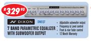 Dixon 7 Band Parametric Equalizer with Subwoofer Output(DNEQ7)