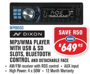 Dixon MP3/WMA Player with USB & SD Slots,Bluetooth Control And Detachable Face(MP0855D)